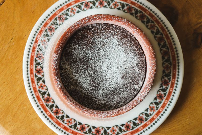 Chocolate lava cake dessert