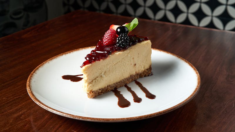 Classic New York cheesecake dessert
