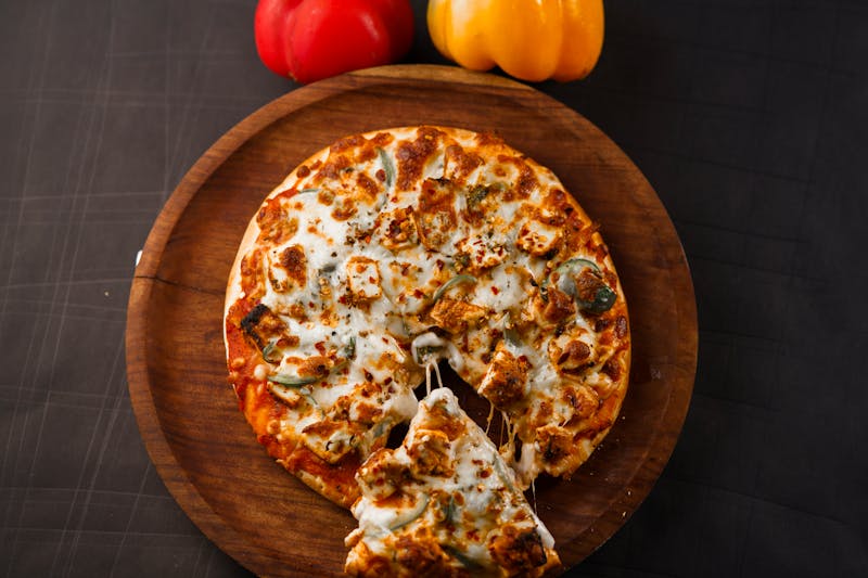 Vegetarian deep dish pizza at Pequod's